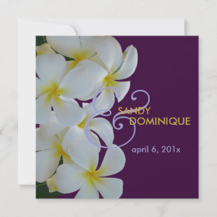 Invitation PixDezines Plumerias mariage tropical/DIY couleur!