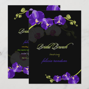 Invitation PixDezines PURPLE ORCHID/BRIDAL/arrière - plan do-