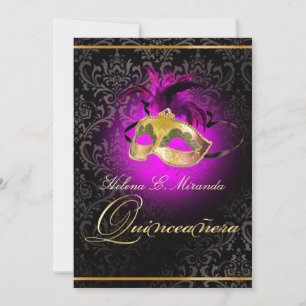 Invitation PixDezines Quincenera/Magenta/Bricolage couleur !!