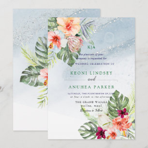 Invitation PixDezines Rivage Paradis Tropical Botanique 