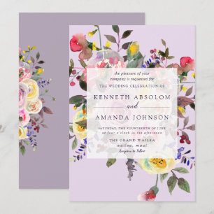 Invitation PixDezines Roses de patel aquarelle