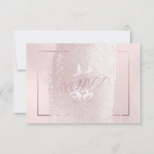 Invitation PixDezines RSVP Double Joie, Rose Pâle