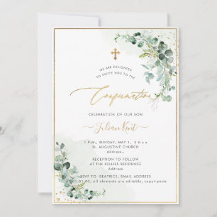 Invitation PixDezines Rustique H2 Eucalyptus Confirmation