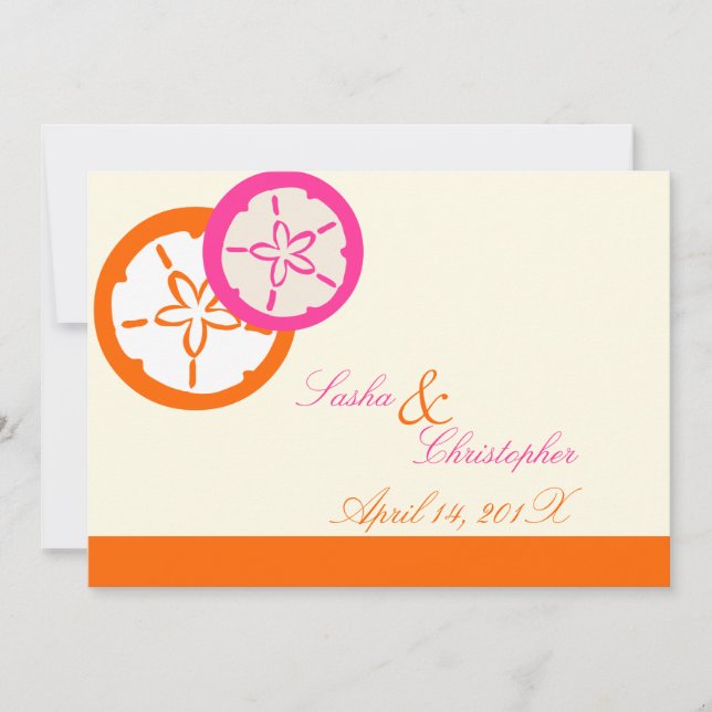 Invitation PixDezines Sand Dollar Starfish|DO-IT-YOURSELF Col (Devant)