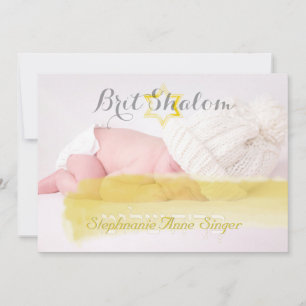 Invitation PixDezines shalom/cadre photo + étoiles/couleur do
