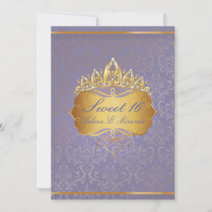 Invitation PixDezines Sweet 16/Vintage Rossi Damask