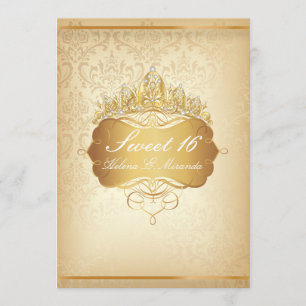Invitation PixDezines Sweet 16/Vintage Rossi Damask
