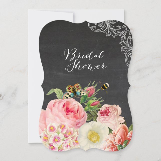 Invitation PixDezines tableau de bord/roses victoriens/montre (Devant)
