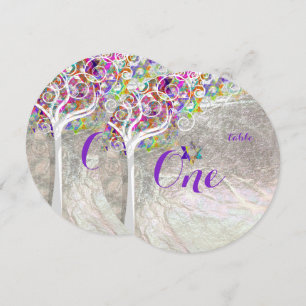 Invitation PixDezines tableau numéros arbre de vie Mitzvah