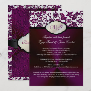 Invitation PixDezines Tanza Damask/DO-IT-YOURSELF couleur arr