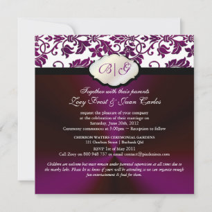 Invitation PixDezines Tanza Damask/DO-IT-YOURSELF couleur/bla