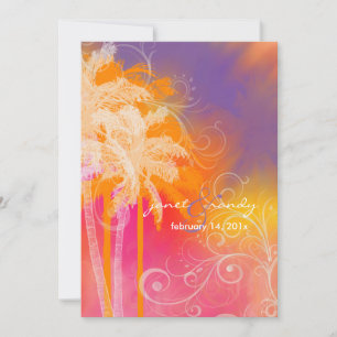 Invitation PixDezines tropical hula+tourbillons