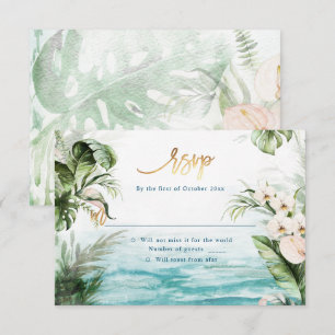 Invitation PixDezines Tropical Jungle Foliage RSVP