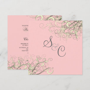 Invitation PixDezines VANILLA SWIRLS/ARRIÈRE - PLAN DO-IT-YOU