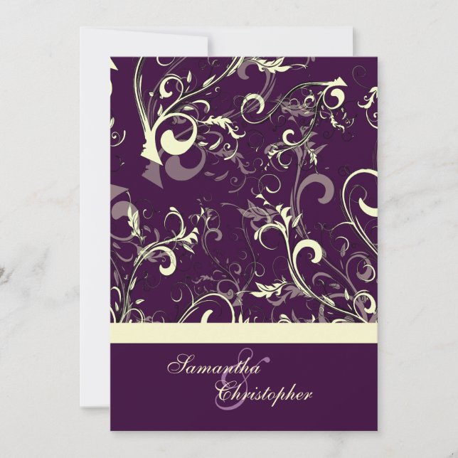 Invitation PixDezines Vanilla Swirls/DO-IT-YOURSELF noir pour (Devant)