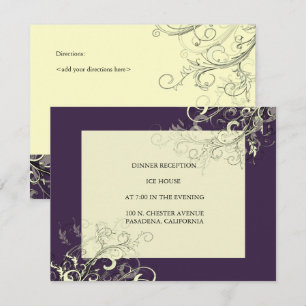 Invitation PixDezines Vanilla Swirls/DO-IT-YOURSELF noir pour