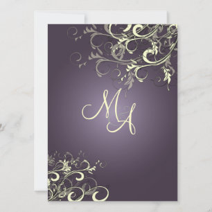 Invitation PixDezines Vanilla Swirls/DO-IT-YOURSELF noir pour