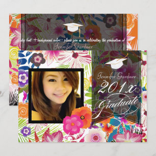 Invitation PixDezines Wailea, diplôme floral