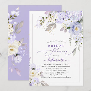 Invitation PixDezinesH2  Hortensias Violettes Roses Baby Show