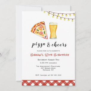 Invitation Pizza & Bière Anniversaire