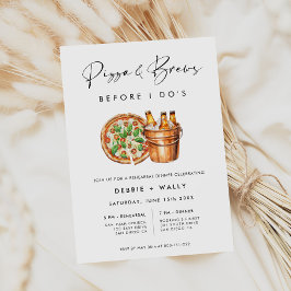 Invitation Pizza & Brews avant le dîner de répétition de I Do