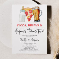 Pizza Brews et Diapers Times Deux Baby showers jum