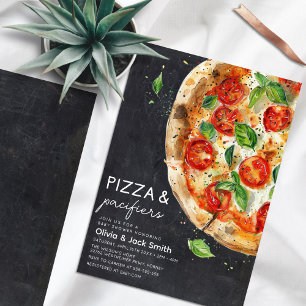 Invitation Pizza et Pacificateurs Baby shower Décontracté de