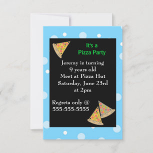Invitation Pizza fête d'anniversaire