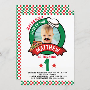 Invitation Pizza fête d'anniversaire