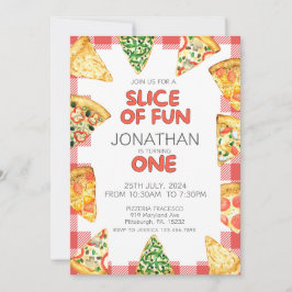 Invitation Pizza fête d'anniversaire
