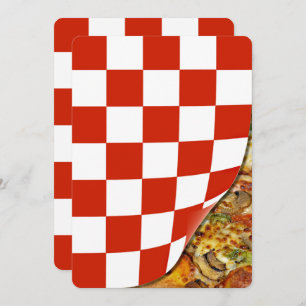 Invitation Pizza fête d'anniversaire