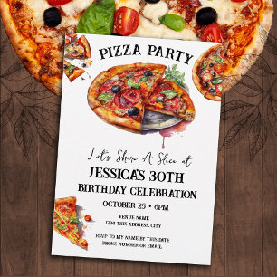 Invitation Pizza fête du 40e anniversaire
