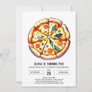 Invitation Pizza Imprimable Whimsical Anniversaire