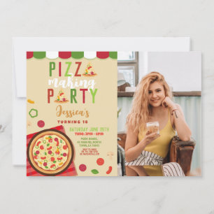 Invitation Pizza Making Party Anniversaire Photo