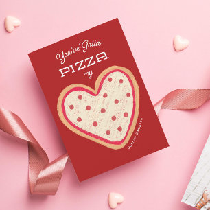 Invitation Pizza My Heart Pizza Classroom Valentine Mini Card
