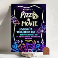 Pizza Néon Et Films Anniversaire Enfants