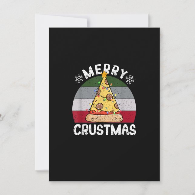 Invitation Pizza Noël Arbre Noël Noël Noël Italien Restaurati (Devant)