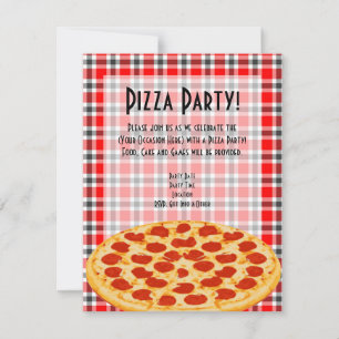 Invitation Pizza Party Invitation, Conception de nappes