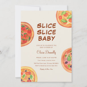 Invitation Pizza Slice Baby shower italien