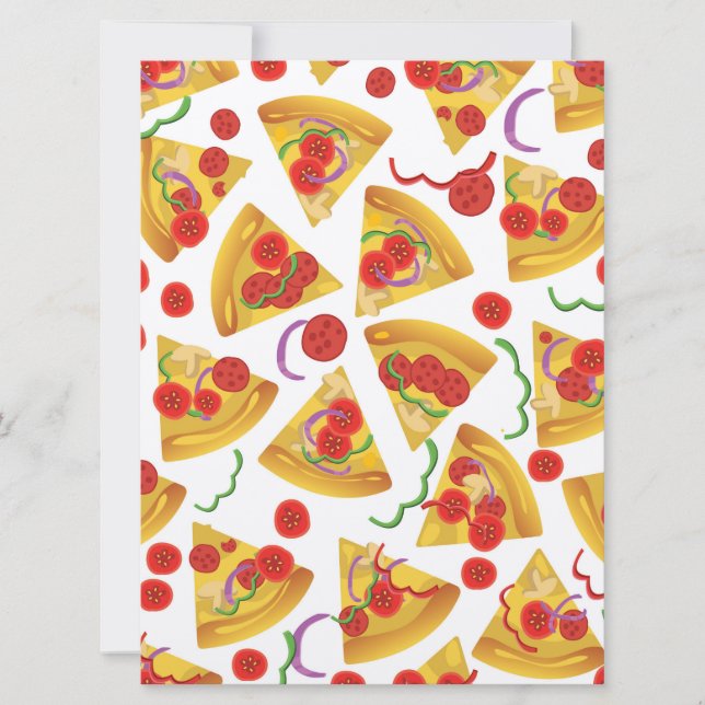 Invitation Pizza Slice Motif (Devant)