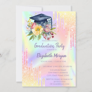 Invitation Plafond de graduation florale, Déclenches Ombre Ho