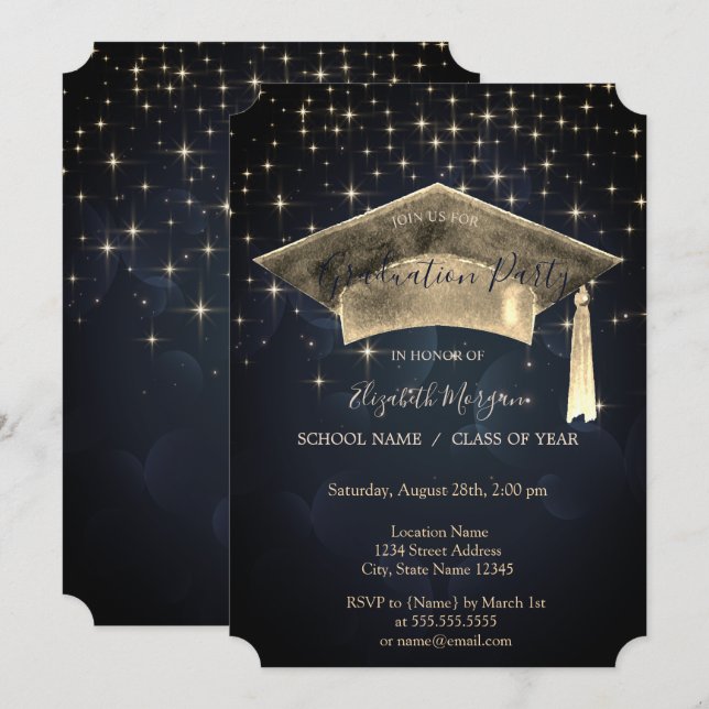 Invitation Plafond d'or, Diplôme d'étoiles (Devant / Derrière)