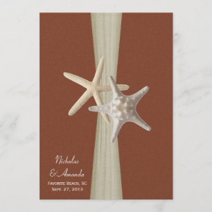 Invitation Plage Amore Starfish Mariage