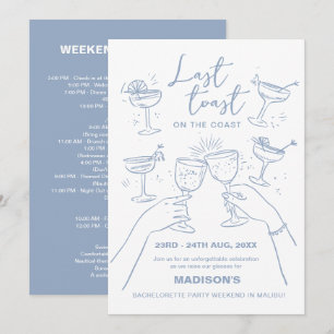 Invitation Plage Bachelorette Dernier Toast sur la côte
