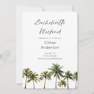 Invitation Plage Bachelorette Week-end Bachelorette Invitatio
