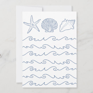 Invitation Plage Blue Ocean Baby Boy Douche