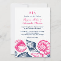 Plage Coquillages Roses Bleus Plage Mariage Invita