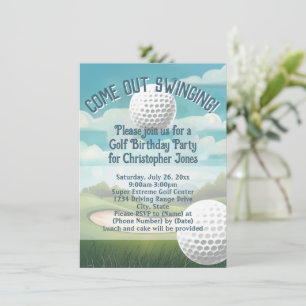 Invitation Plage de conduite Golf spécial événement ou fête d