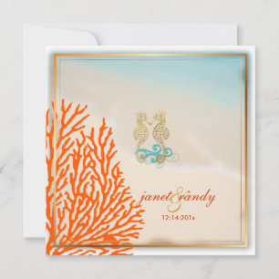 Invitation Plage de PixDezines+hippodrome+corail