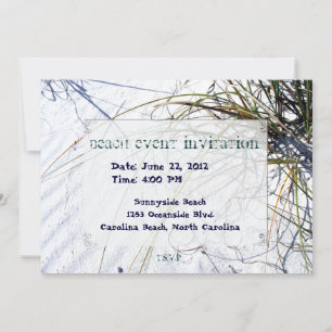 Invitation Plage de sable 2 encadrée